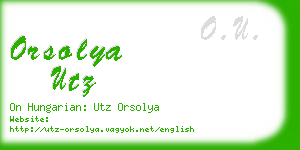 orsolya utz business card